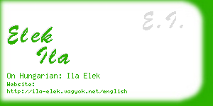 elek ila business card